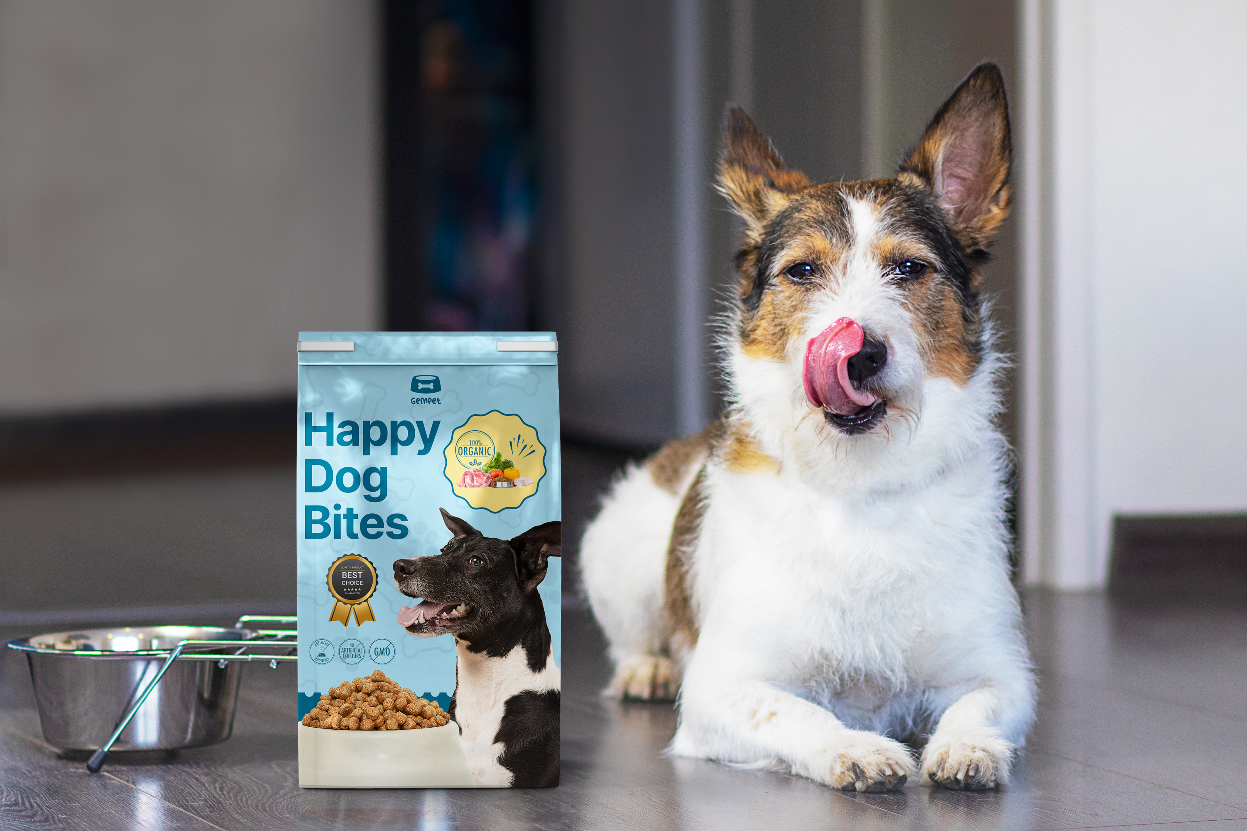 Dog with Happy Dog Bites